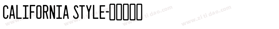 California Style字体转换
